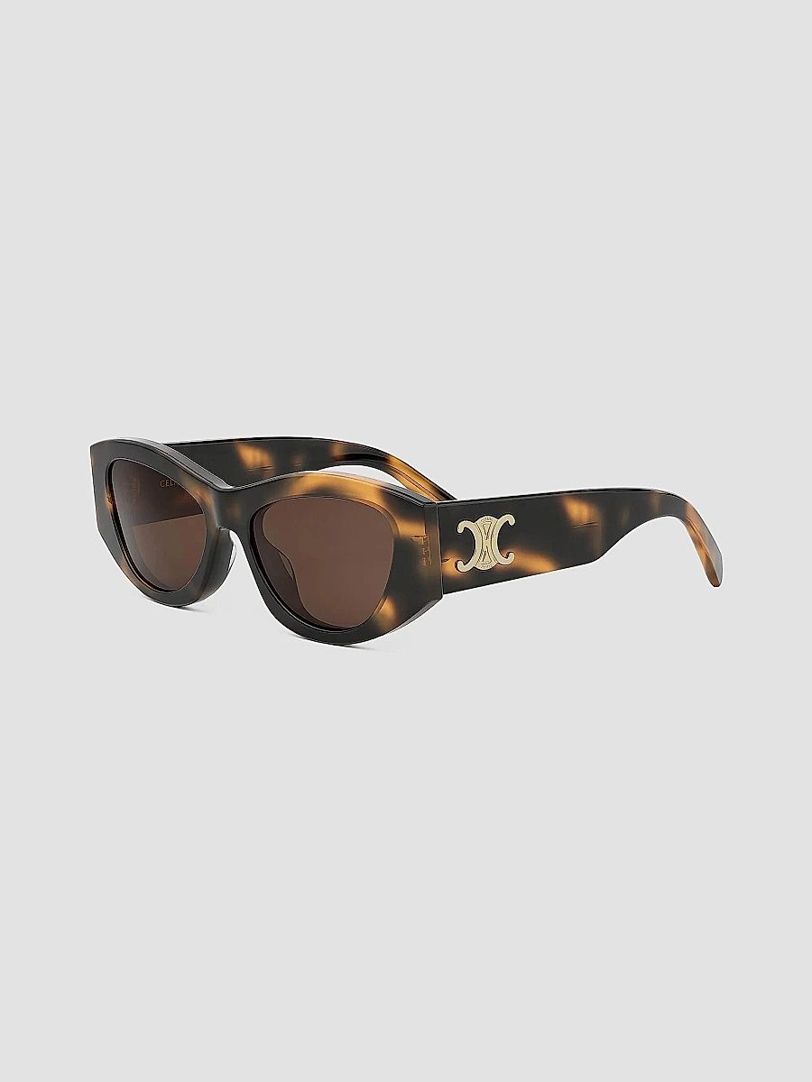 CELINE Women's Triomphe 55MM Geometric Sunglasses - Blonde Havana Brown