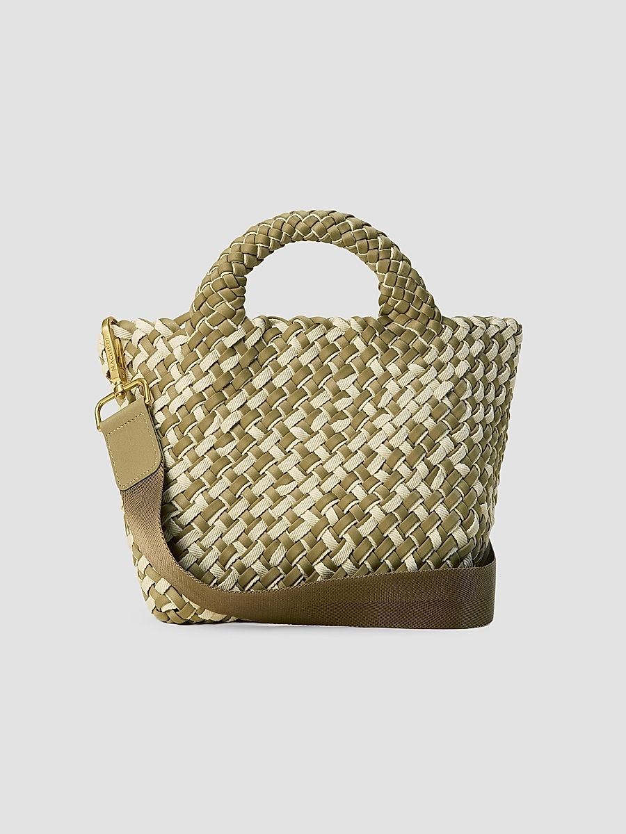 Women's St. Barths Small Double Weave Tote Bag - Jet