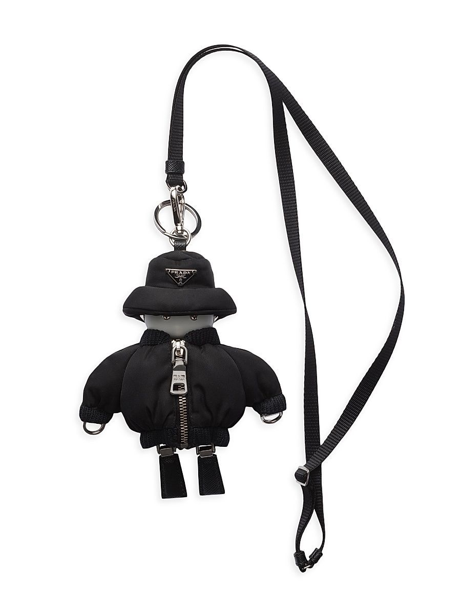 Women's Re-Nylon Key Ring Trick with Shoulder Strap - Black
