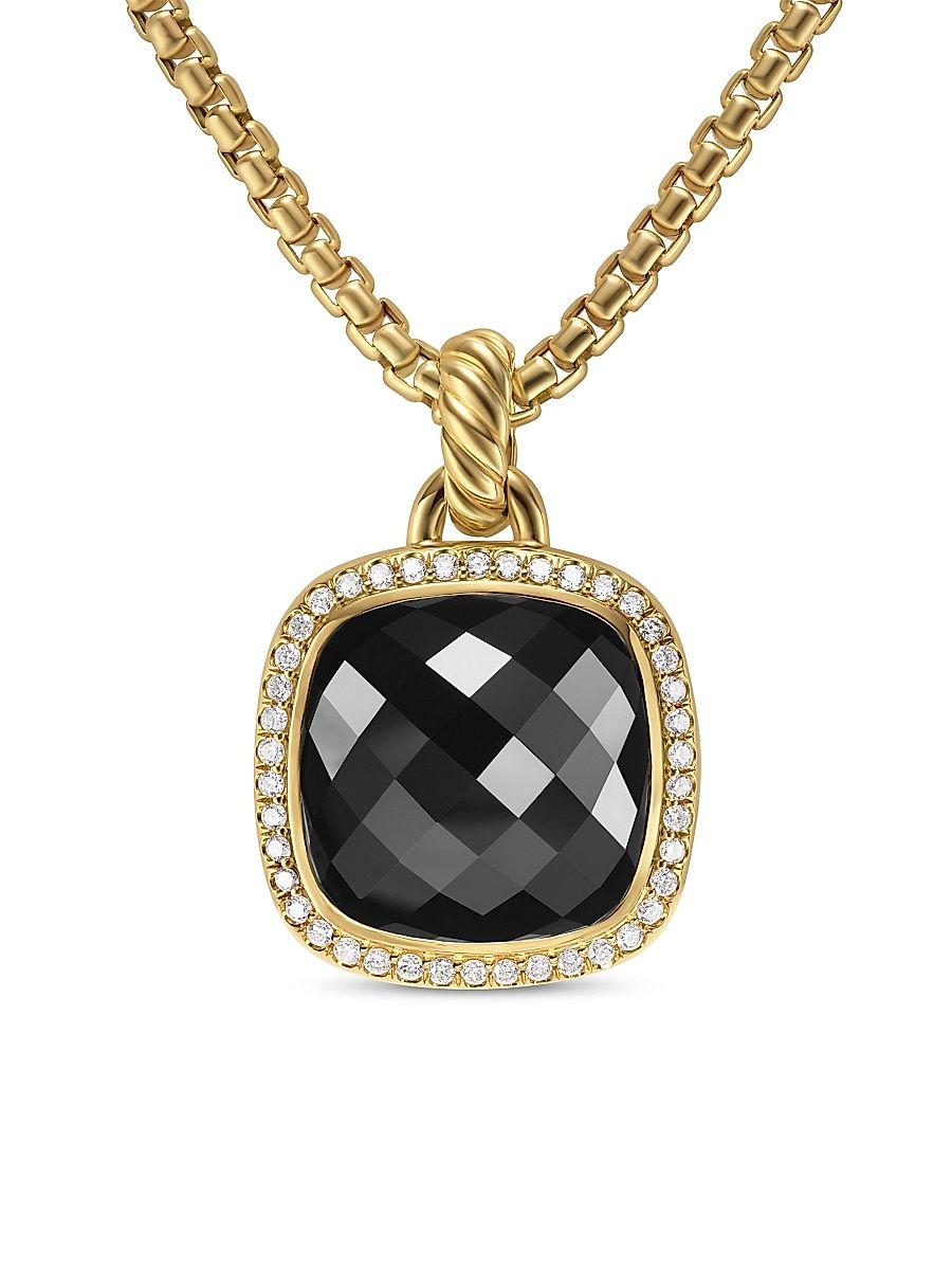 Women's Albion Pendant in 18K Yellow Gold - Black Onyx