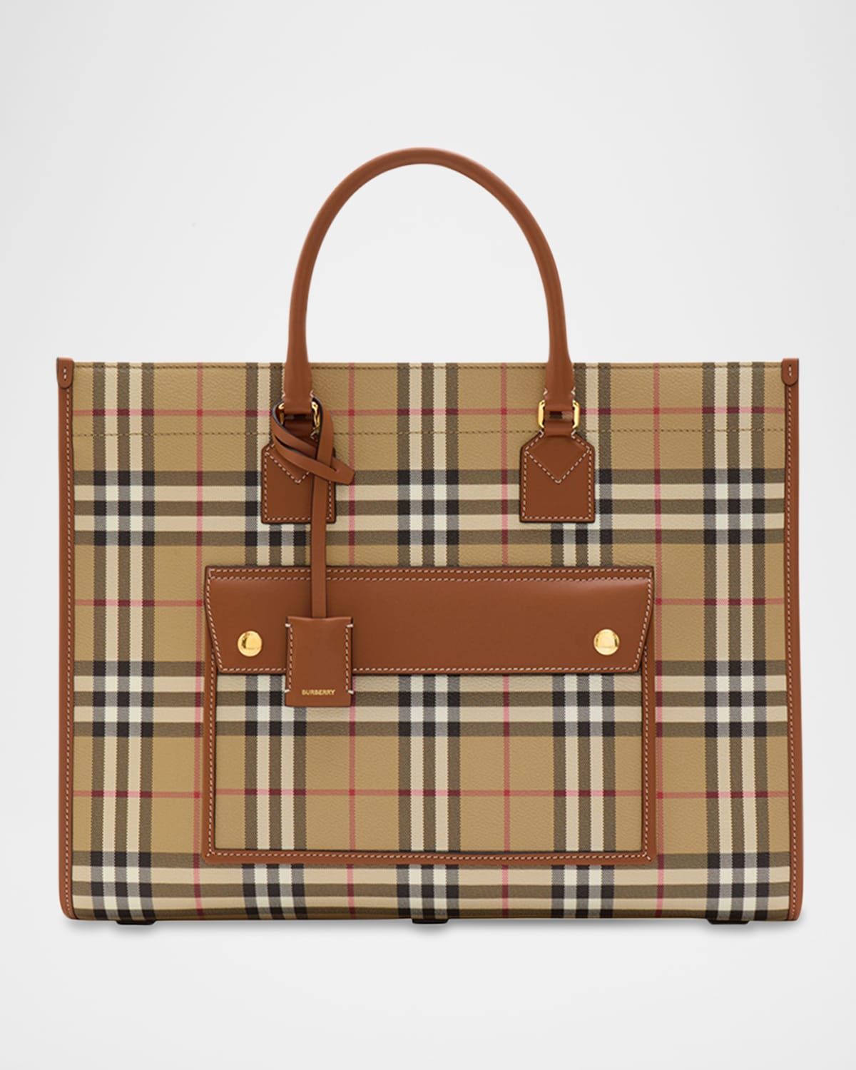 Large Freya Check Tote Bag