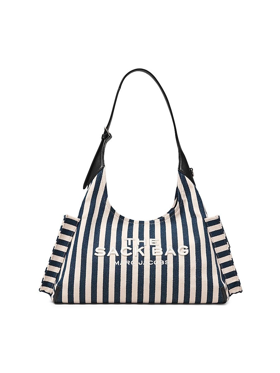 Women's The Stripe Canvas Belted Sack Bag - Blue Sea Multi