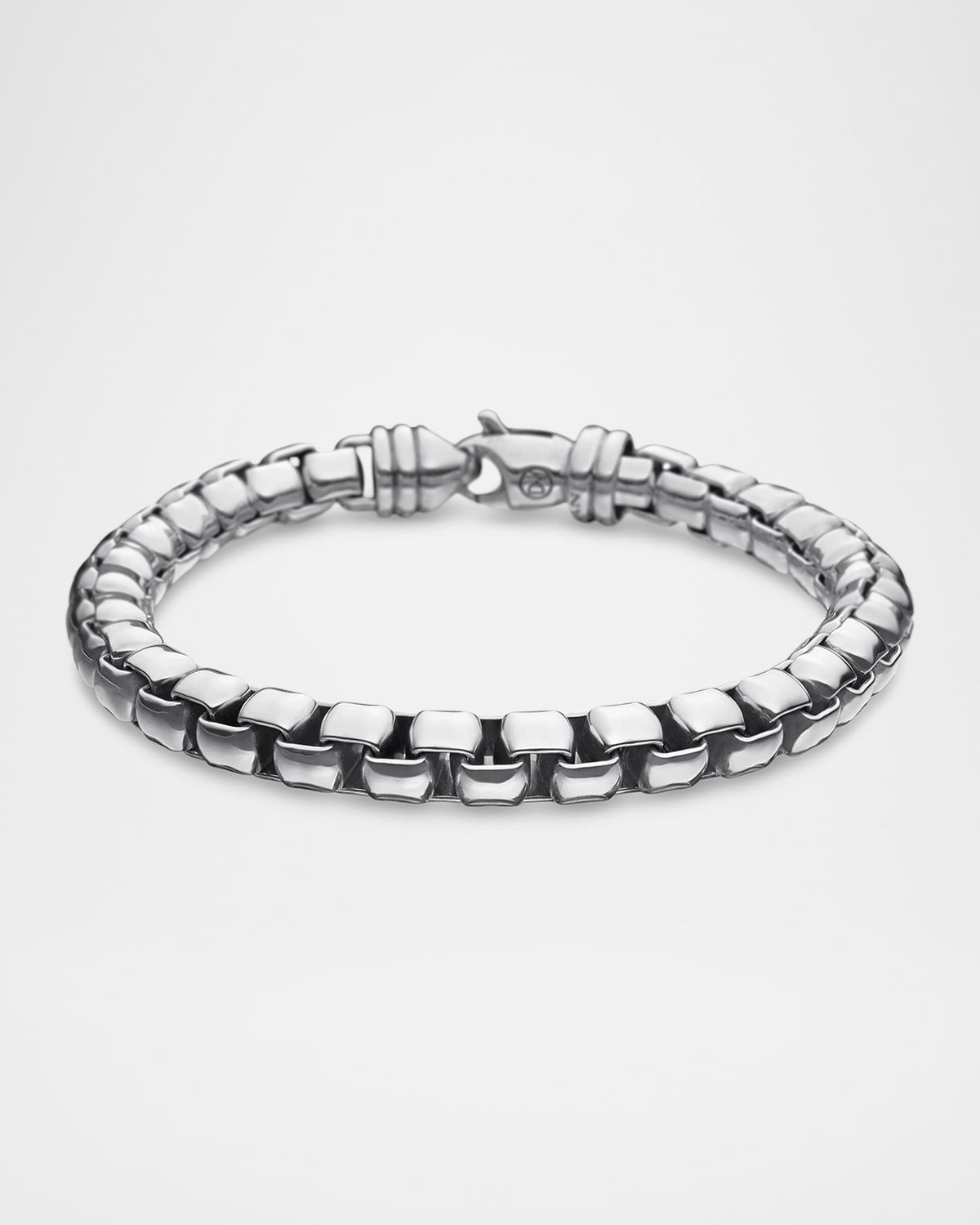 Men & apos;s Box Chain Bracelet in Silver, 7mm