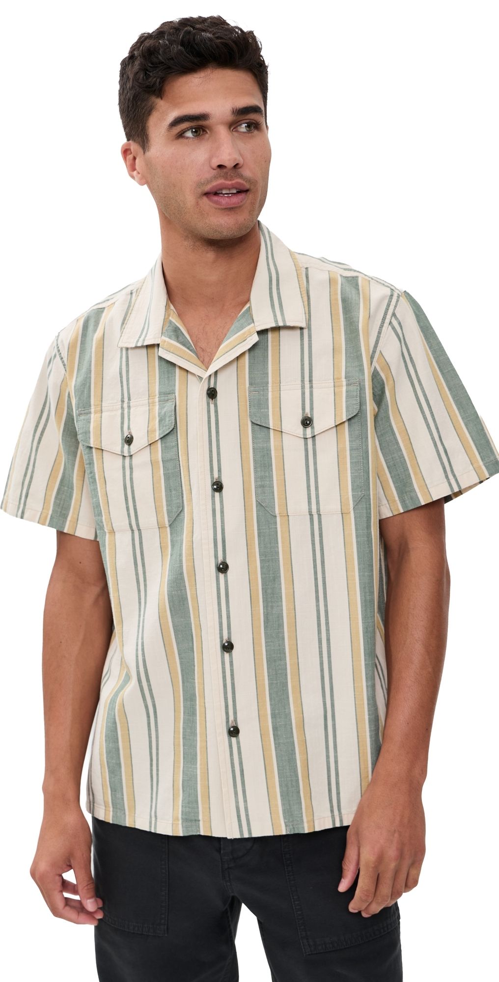 Filson Short Sleeve Chambray Camp Shirt Natural/Khaki XXL