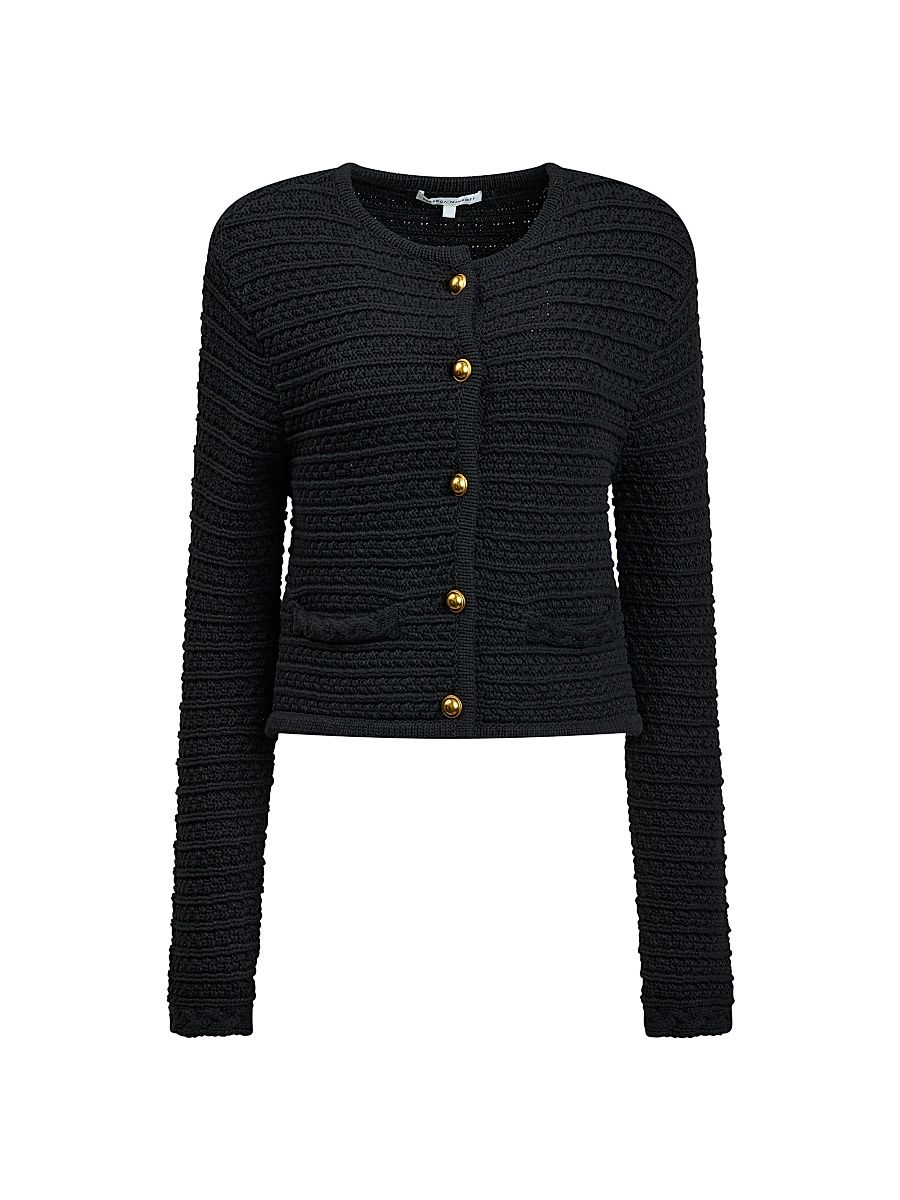 Women's Isla Braided Cardigan - True Black - Size Large