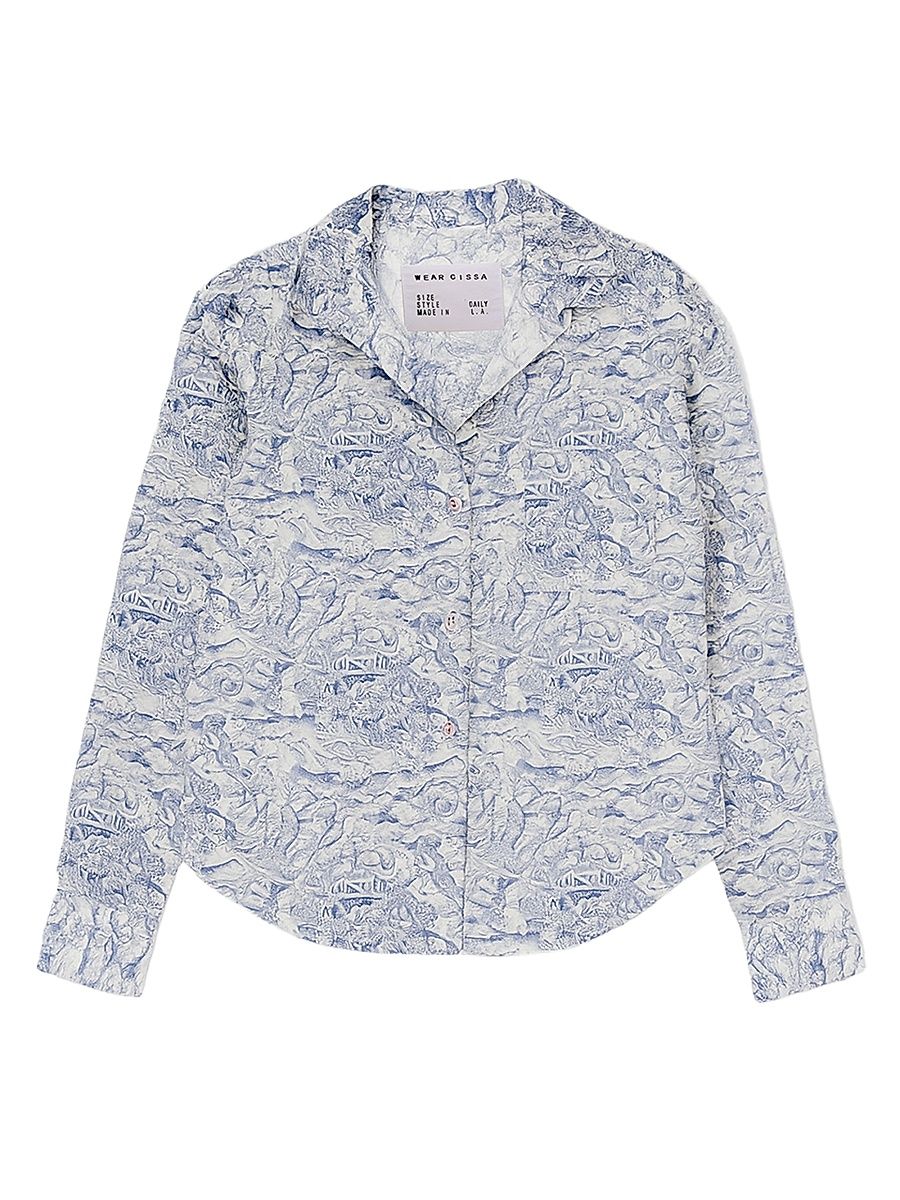 Women's The Daily Liberty London Button-Front Shirt - Blue - Size XL