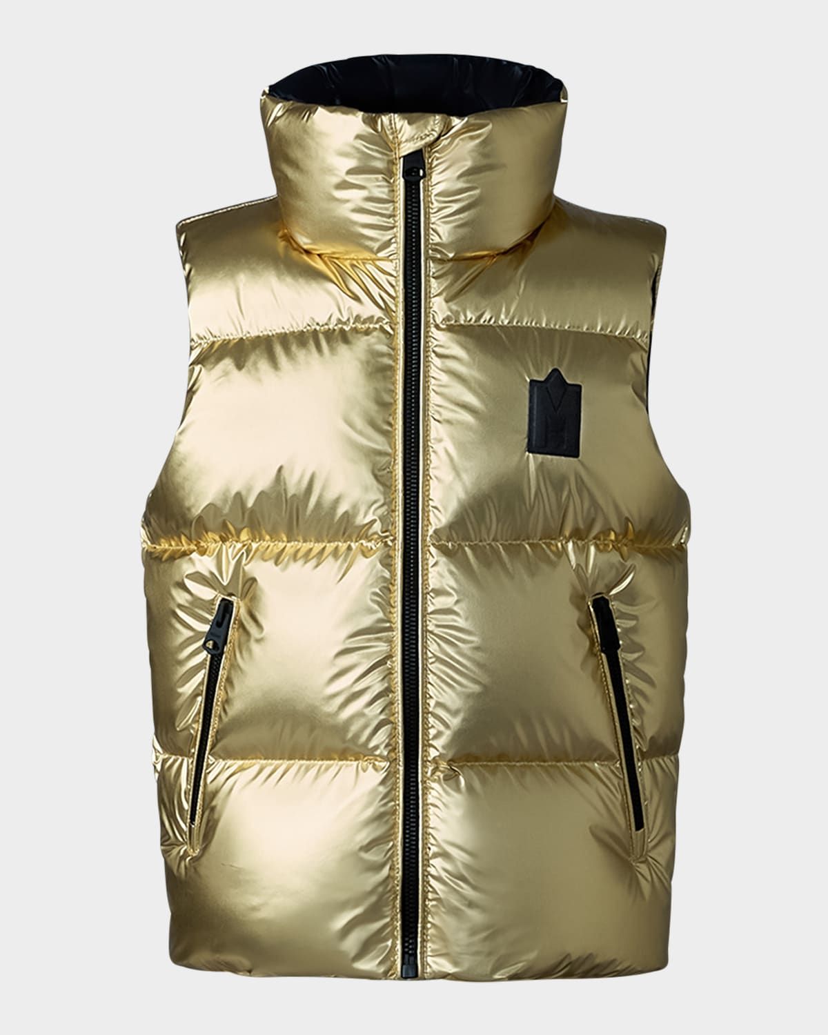 Kid & apos;s Charlee Metallic Puffer Vest, Size 4-6