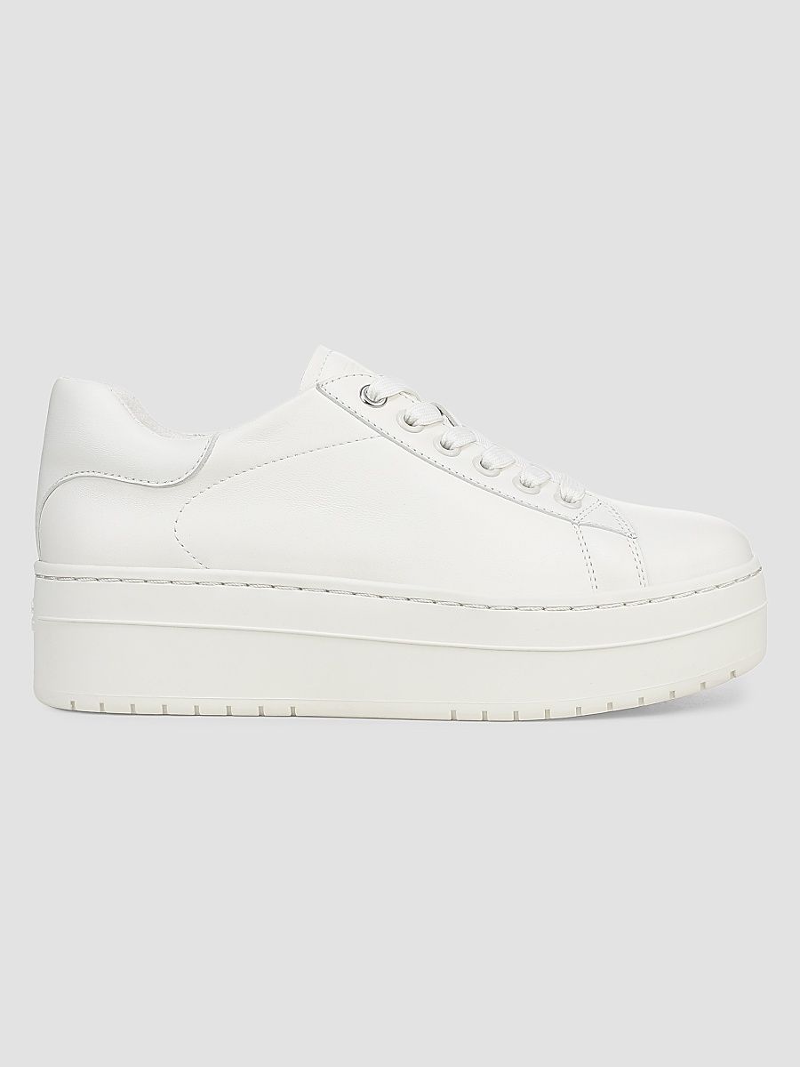 Women's Naomi 50MM Leather Platform Sneakers - White - Size 11
