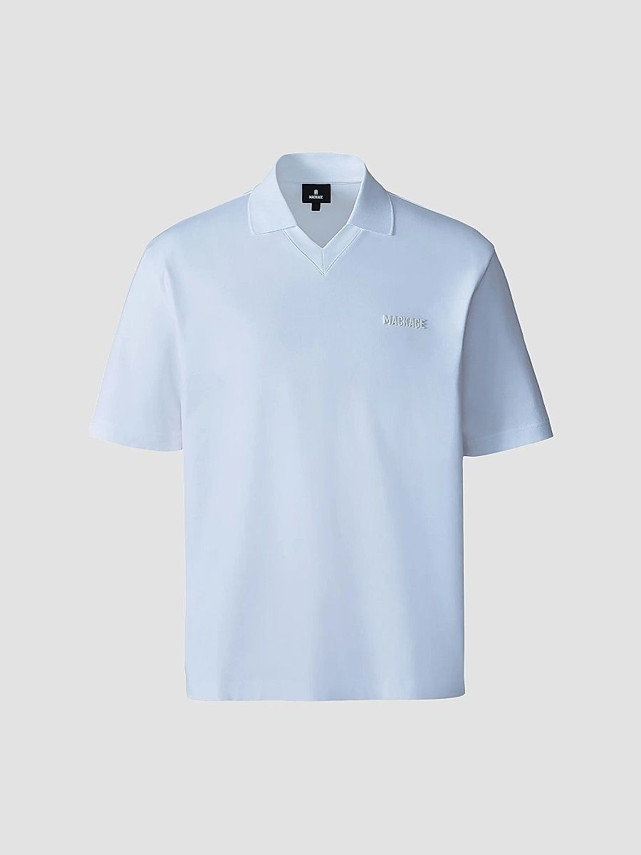 Mackage Men's Marco Cotton Polo Shirt - White - Size XXL
