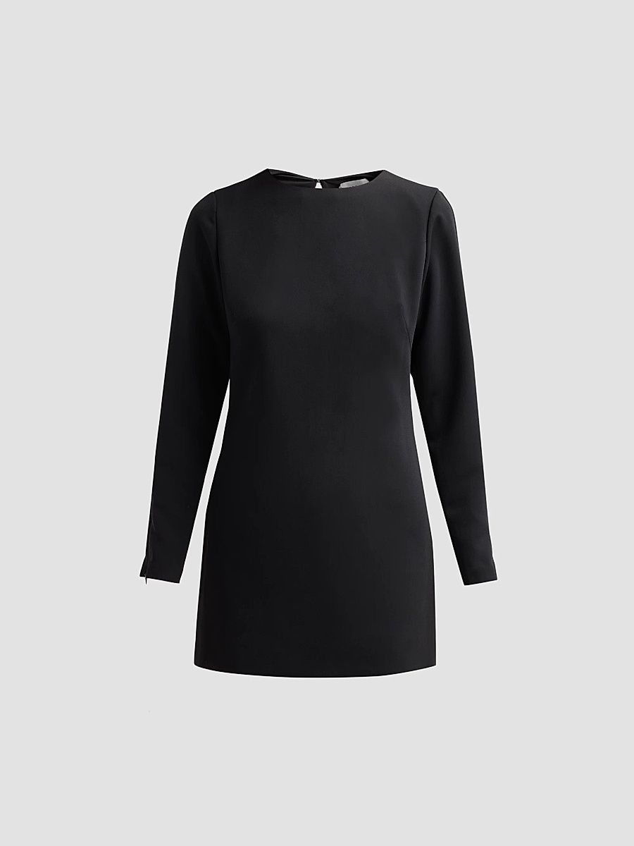 Women's Audrey Crêpe Mini Dress - Black - Size 0