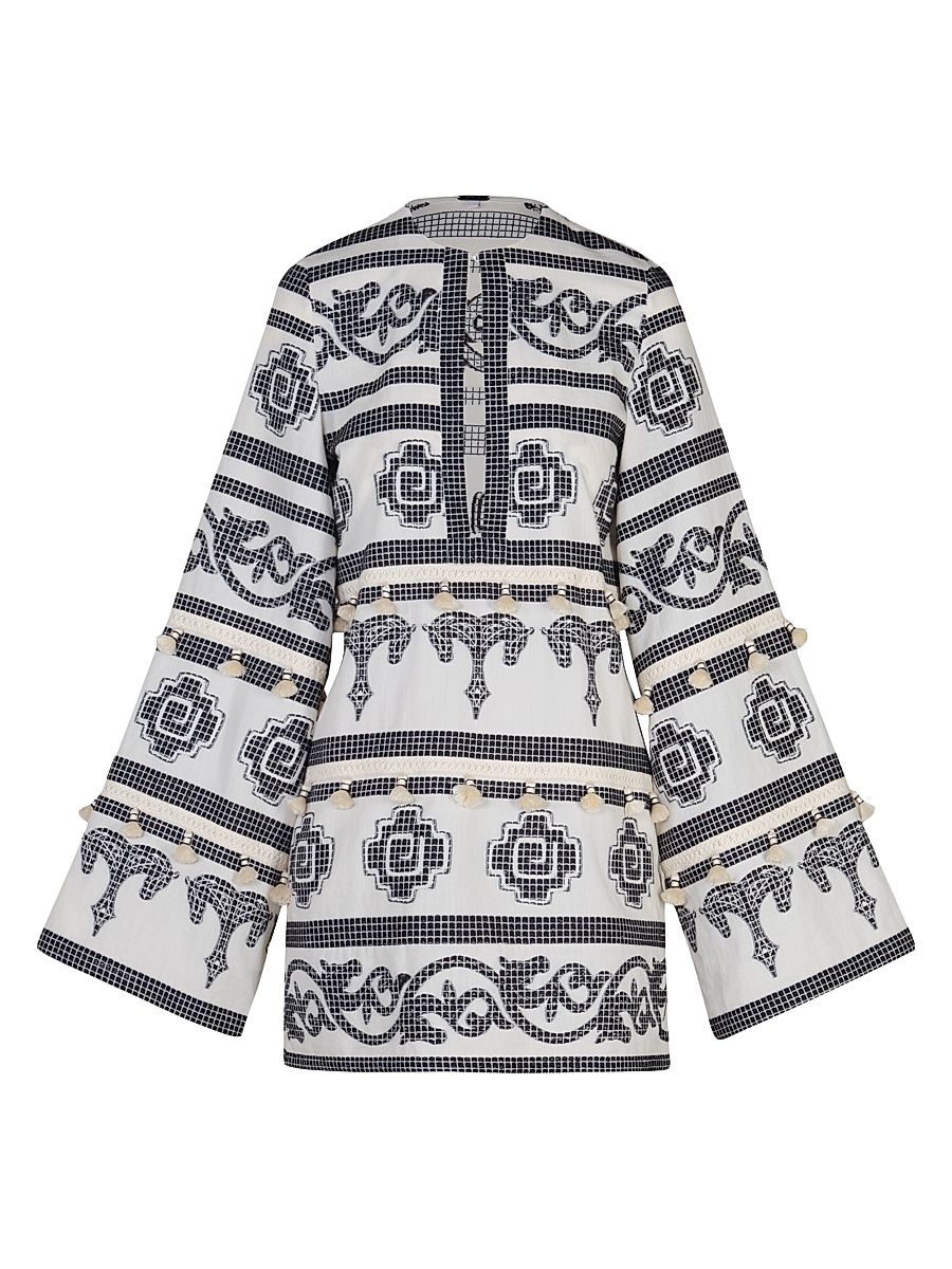 Women's Quetzalcalt Temple Minidress - Ecru Black - Size 0