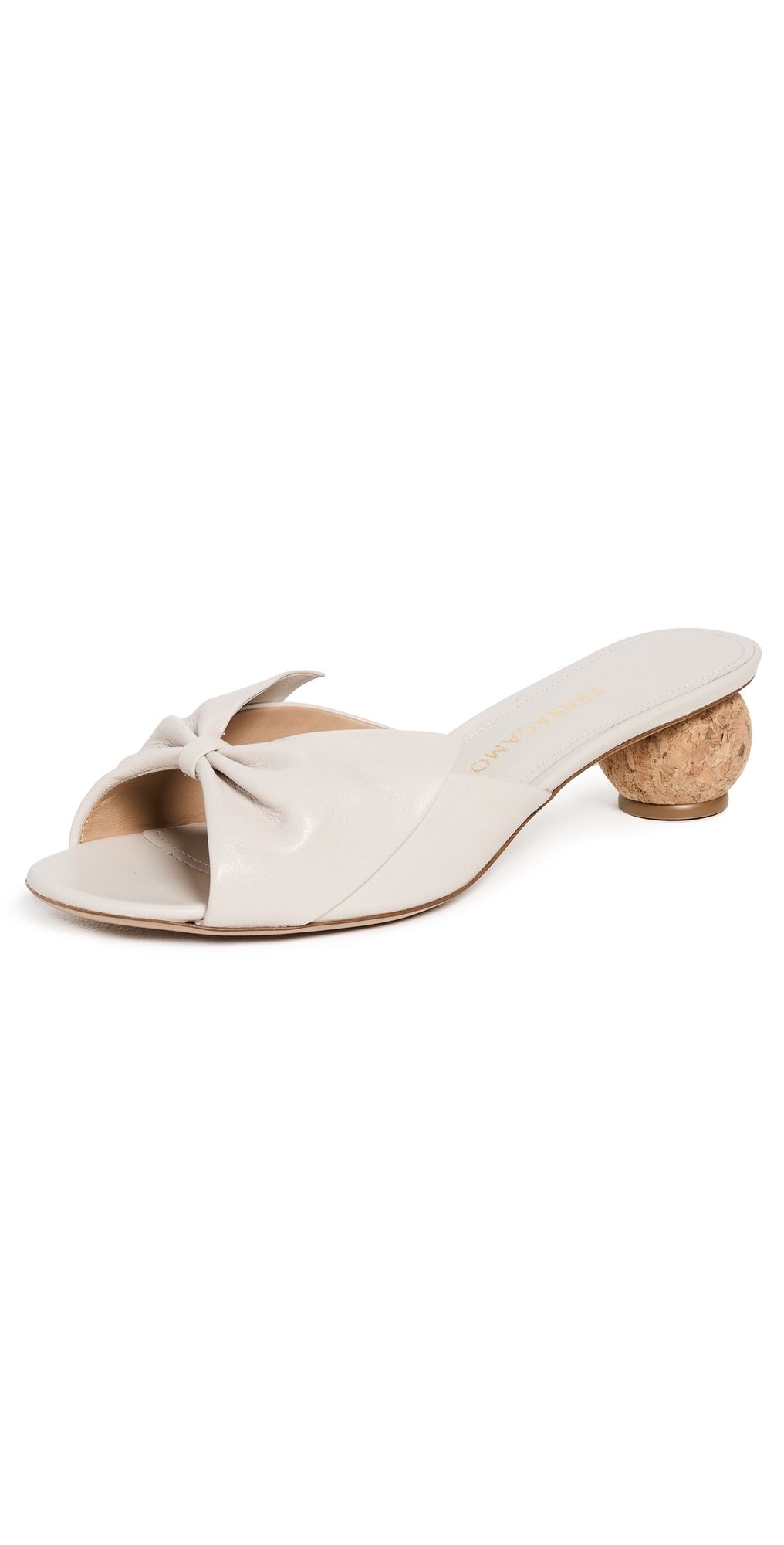 FERRAGAMO Bulma Sandals 45mm Pumice/Biscotto 9