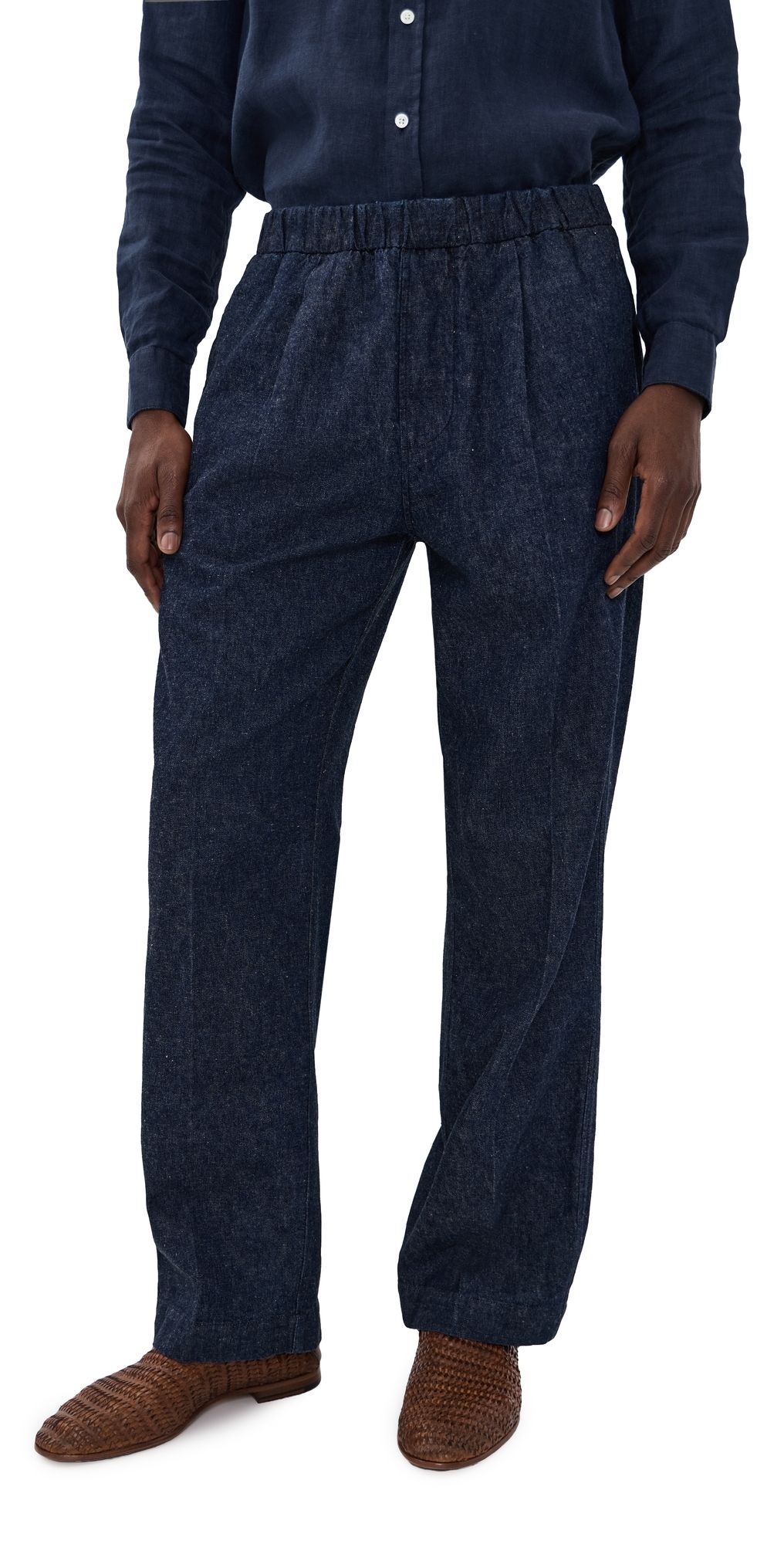Knickerbocker Park Denim Cotton & Linen Pants Indigo XL
