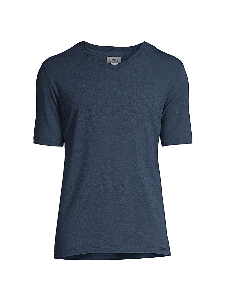 Men's Casuals Short-Sleeve V-Neck T-Shirt - Deep Navy - Size XXL