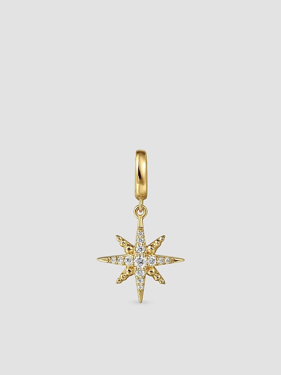 Gabriel & Co Women's Bujukan 14K Yellow Gold & 0.15 TCW Diamond Star Charm - Yellow Gold