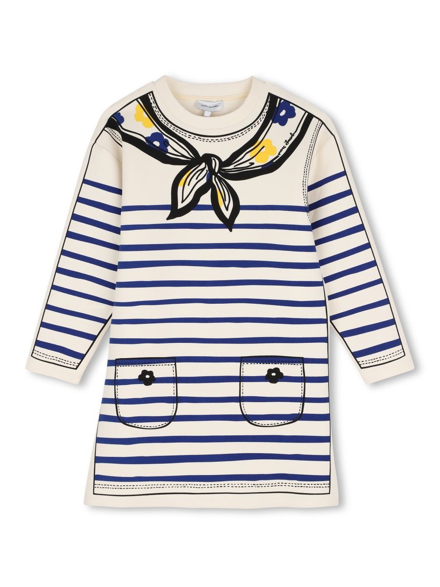 Marc Jacobs Girl's Little Girl's & Girl's Striped Sweatshirt Dress - Ivory - Size 4
