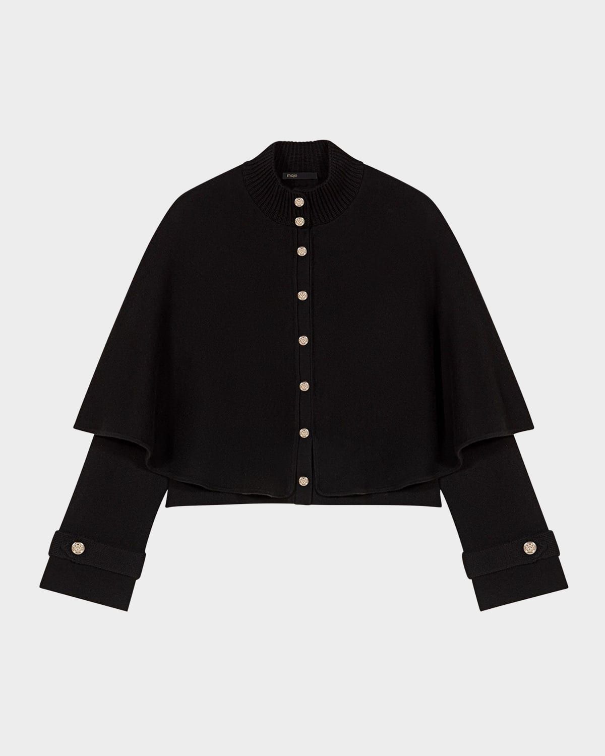 Mycape Blocked-Knit Layered Cardigan