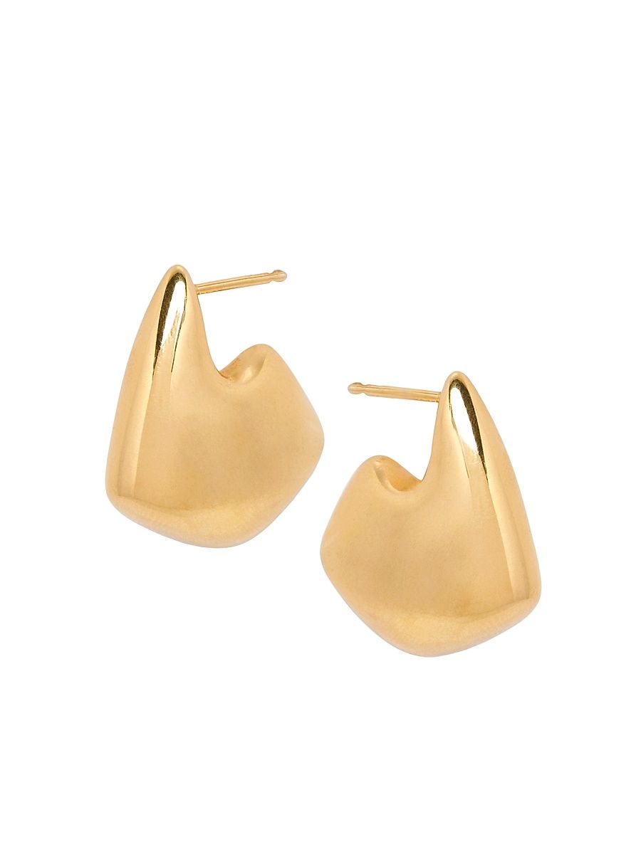 Women's Gold-Plated Geometric Earrings - Yellow Gold