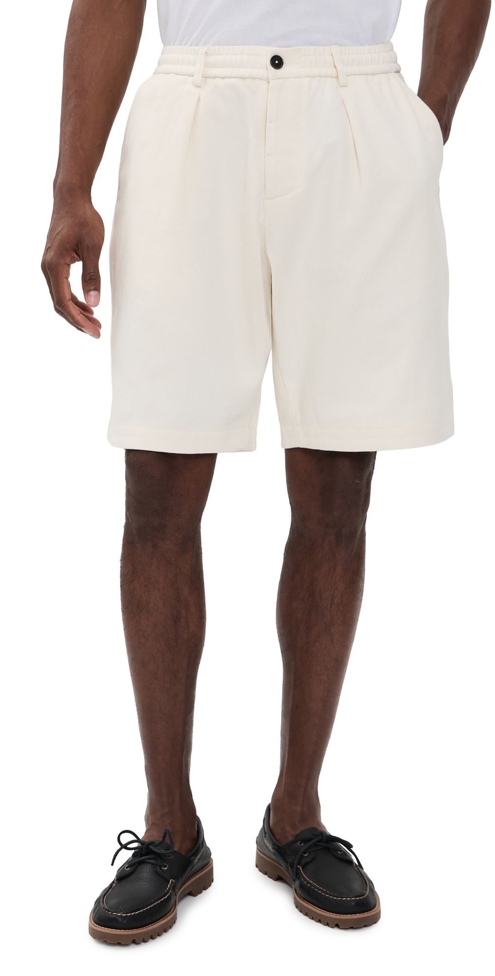 Universal Works Pleated Track Shorts Ecru 36