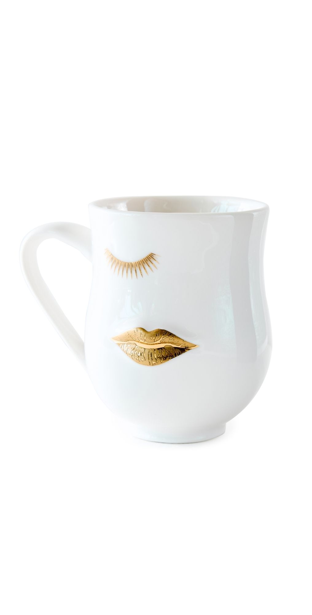 Jonathan Adler Gilded Mr. and Mrs. Muse Mug White One Size