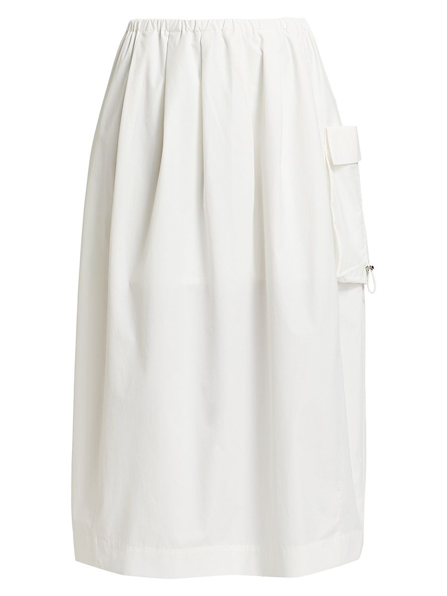 Women's Sartorial Rawness Cotton-Blend Midi-Skirt - White - Size XL