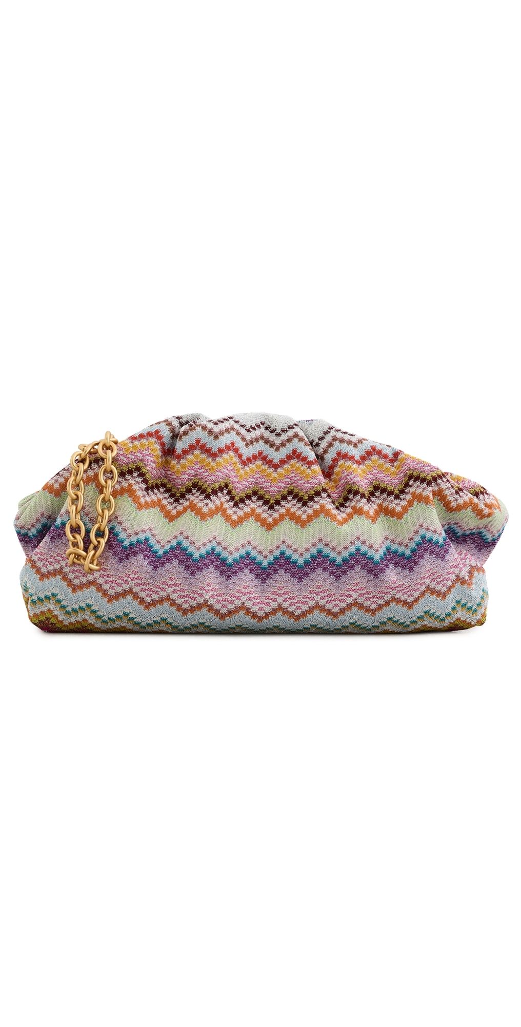 Missoni Raschel Zig Zag Large Pouch LUREX MULTICOLOR One Size