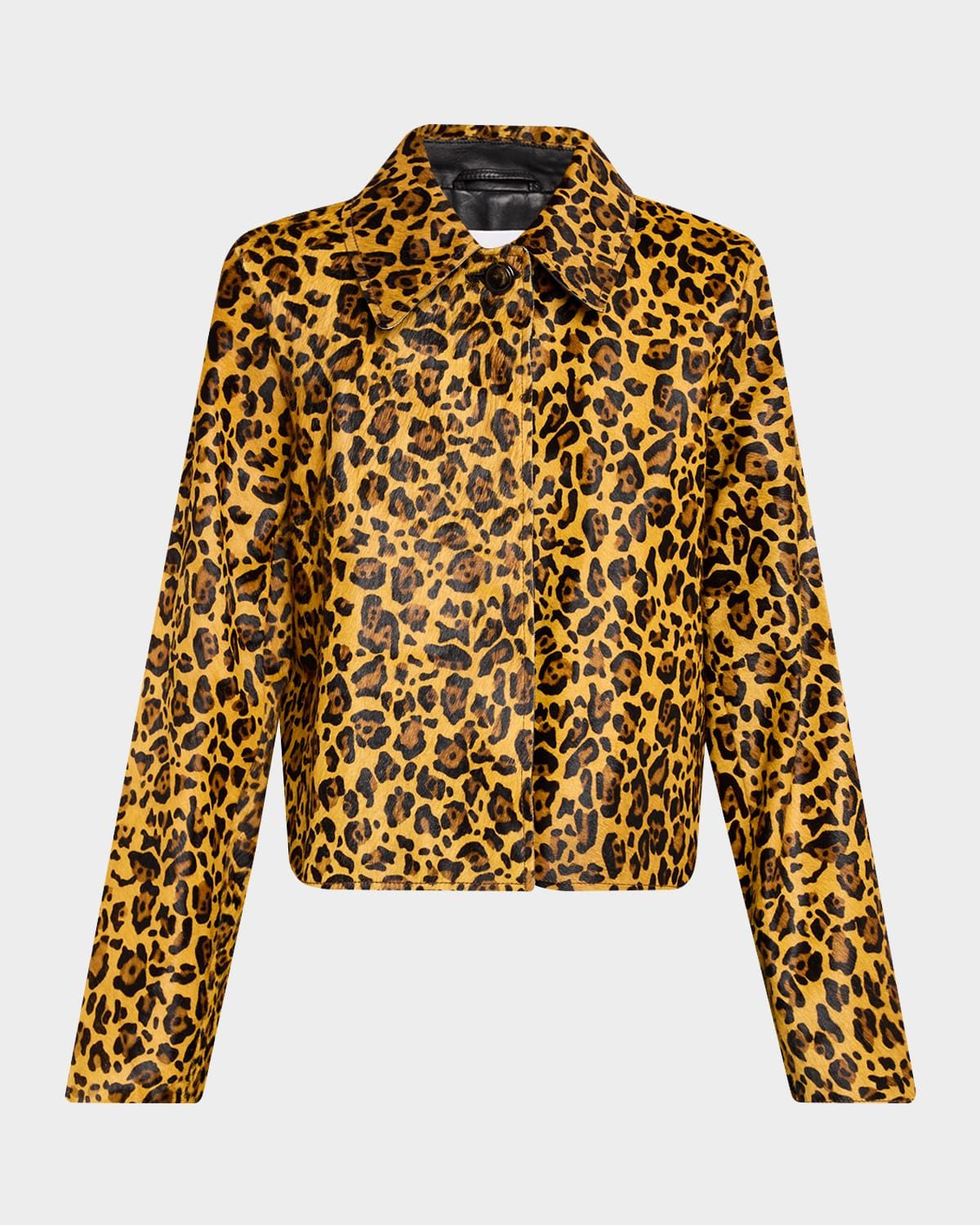 Naomi Leopard-Print Calf Hair Jacket