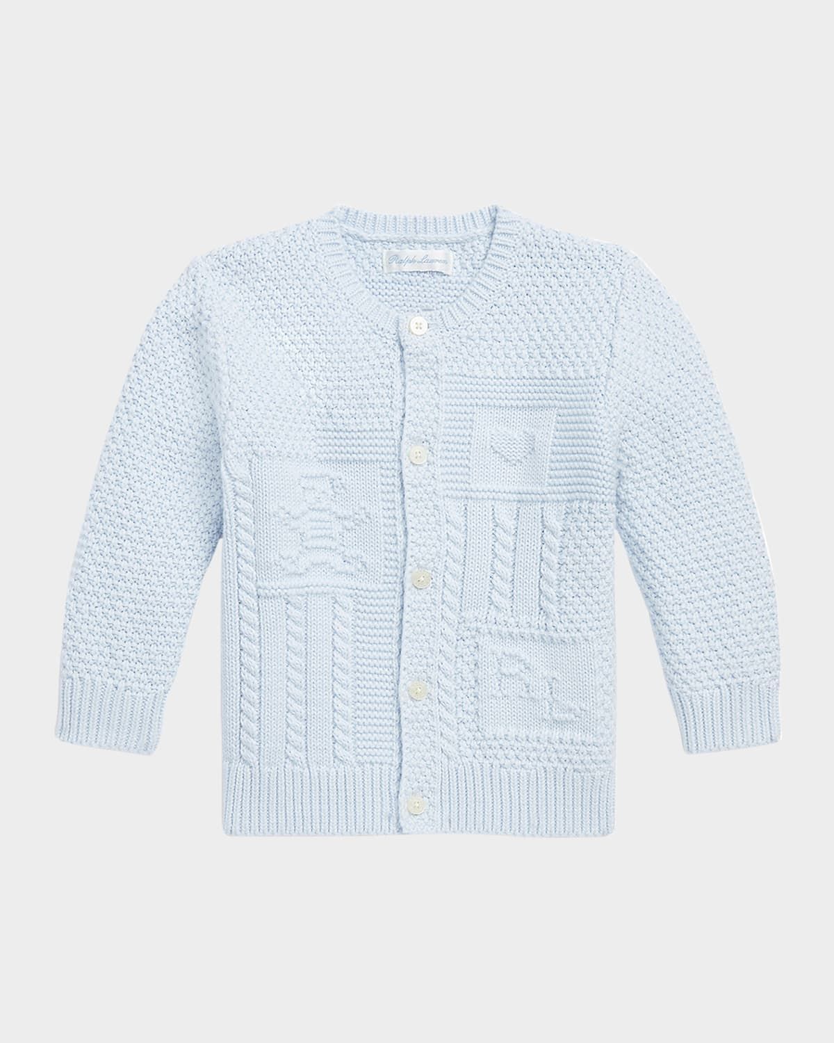 Boy & apos;s Cardigan W/ Bear Intarsia, Size 3M-24M