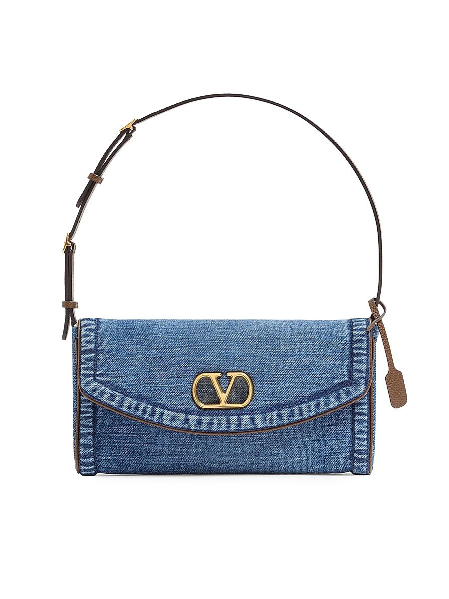Women's DeVain Small Denim Shoulder Bag - Denim