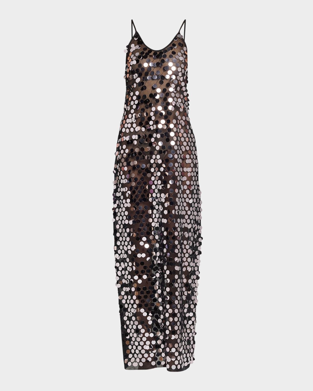 Sydney Sequined Metallic Maxi Cami Dress