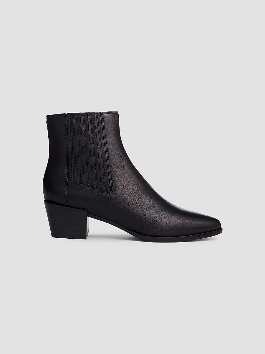 Women's Rover Leather Ankle Boots - Black - Size 7