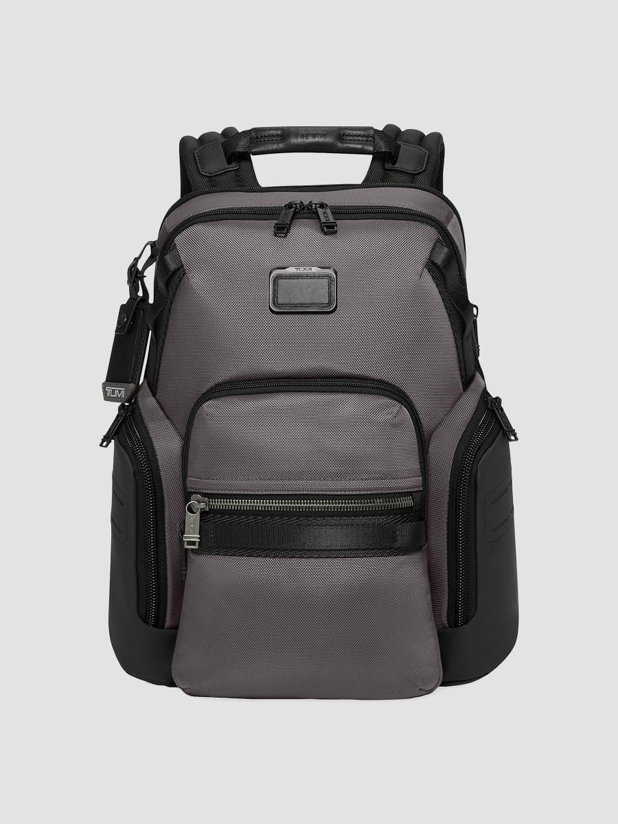 TUMI Men's Alpha Bravo Navigation Nylon Backpack - Charcoal