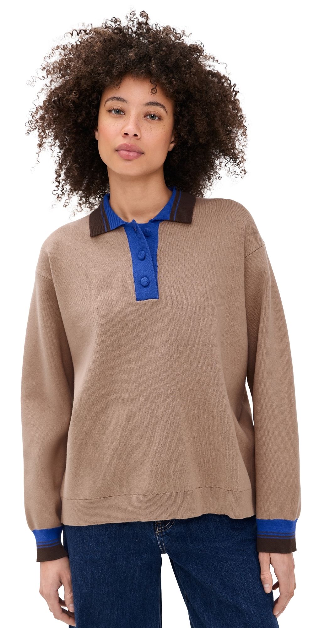 BAUM UND PFERDGARTEN Chira Pullover Camel Blue Mix XXS