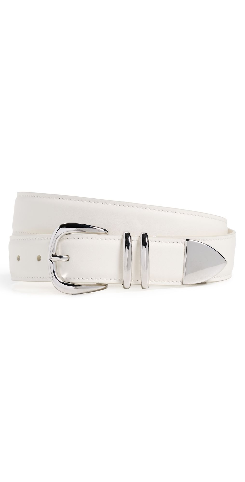 A. L.C. Carson Belt Black/Shiny Silver M