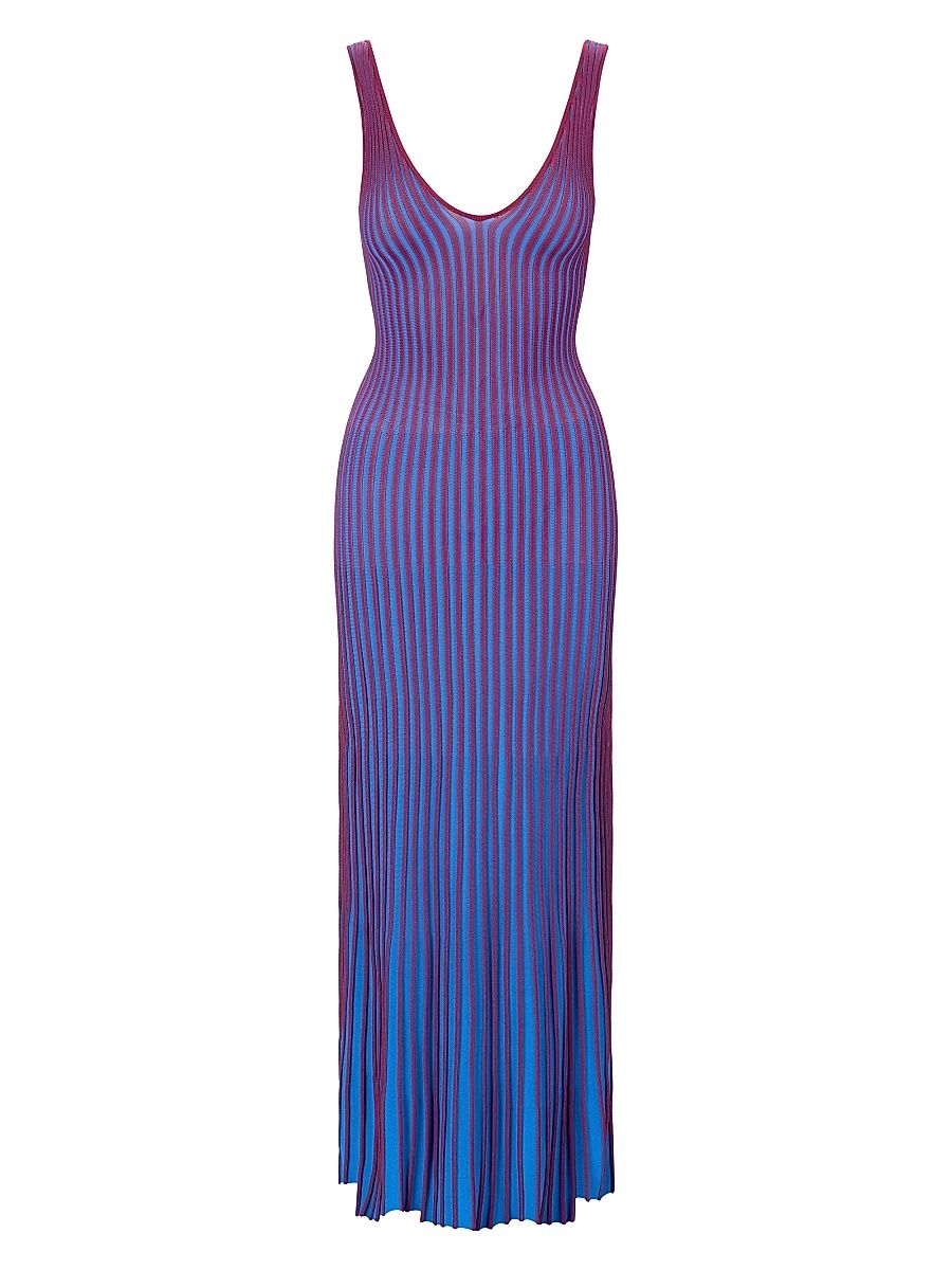 Women's Claretta Rib-Knit Maxi Dress - Atlas - Size XL