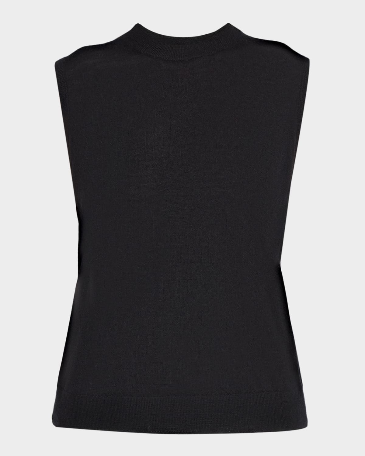 Sleeveless Cashmere T-Shirt Sweater