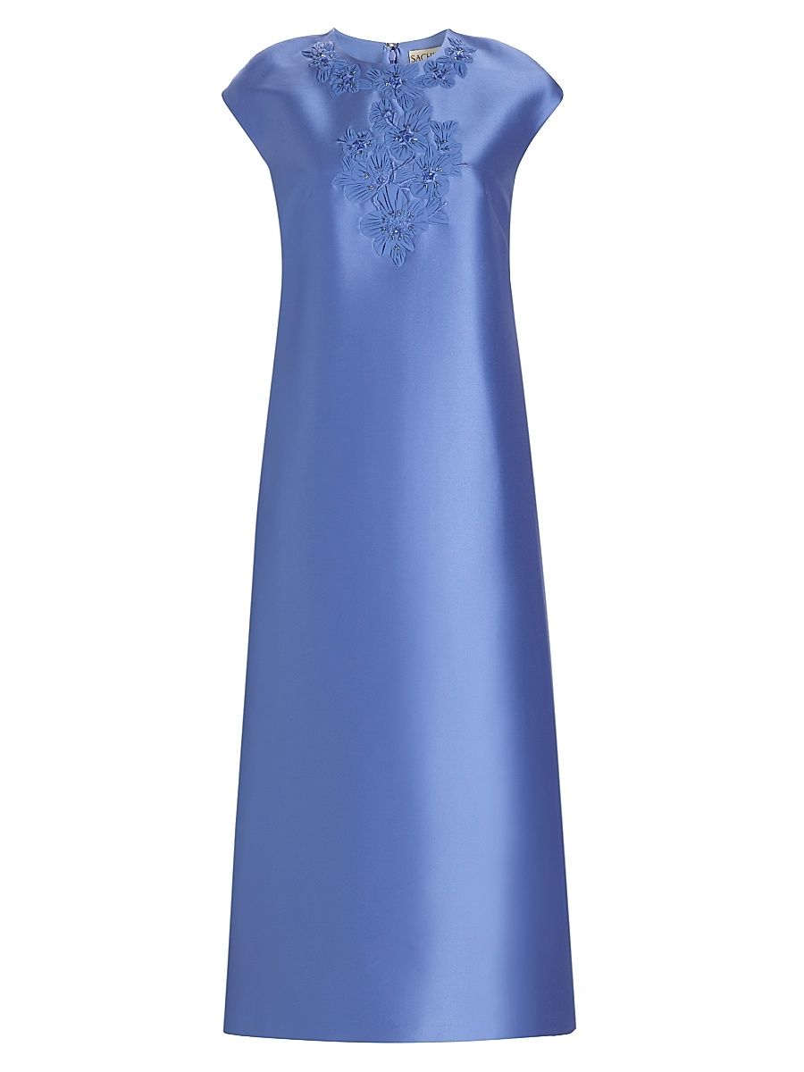 Women's Gwendolyn Stretch Mikado Shift Cocktail Dress - Cornflower - Size 10
