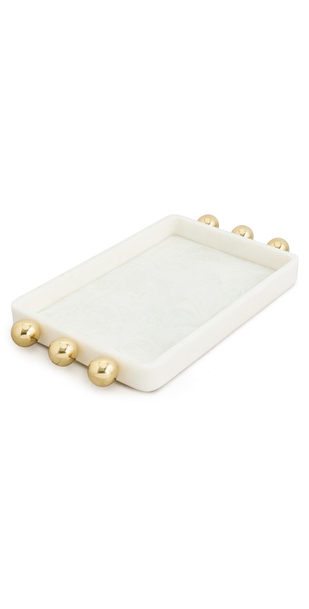 Jonathan Adler Fontana Tray White/Gold One Size