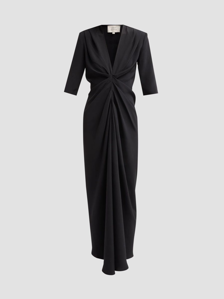 Loulou de Saison Women's Willa Silk Zip-Front Dress - Black - Size XL