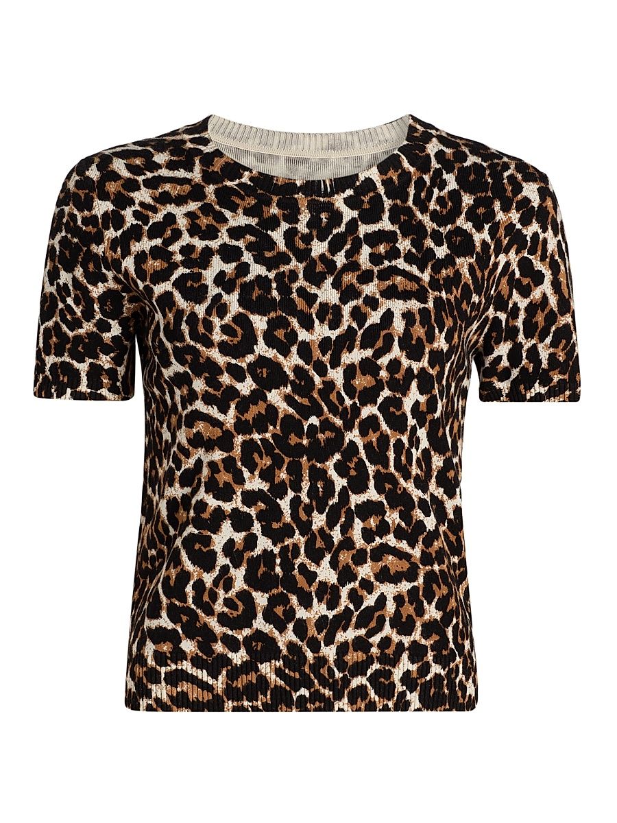 Women's Leopard Print T-Shirt - Size XS