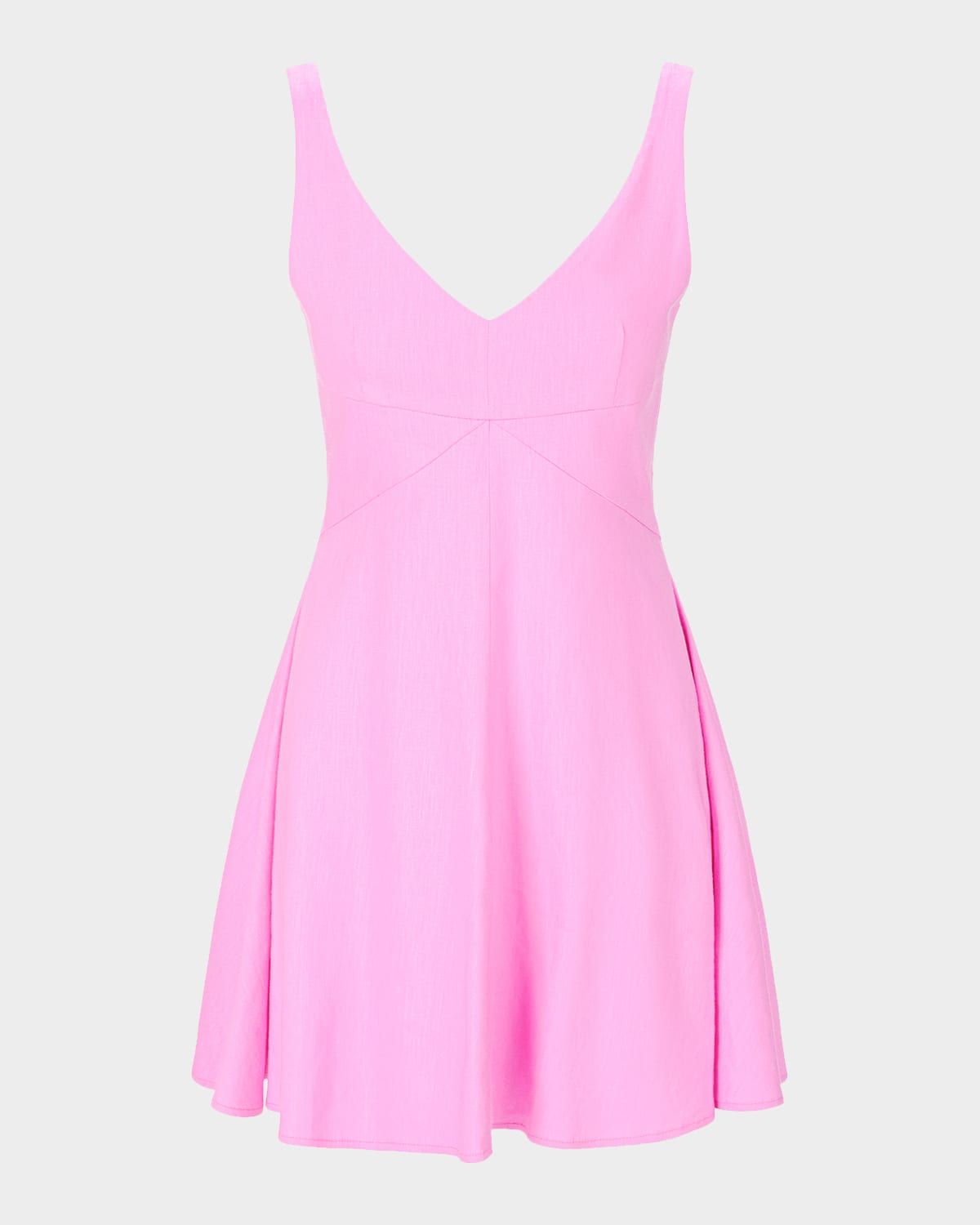 Wells Palm Tree Embroidered Poplin Midi Dress