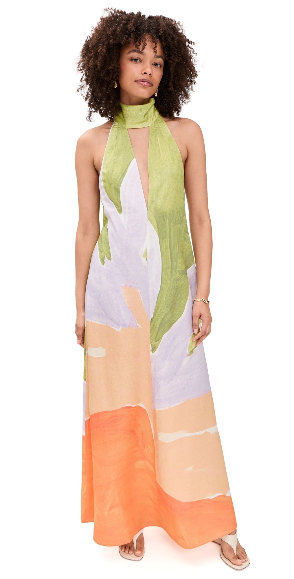 Significant Other Malina Maxi Dress Stamped Poppy 10