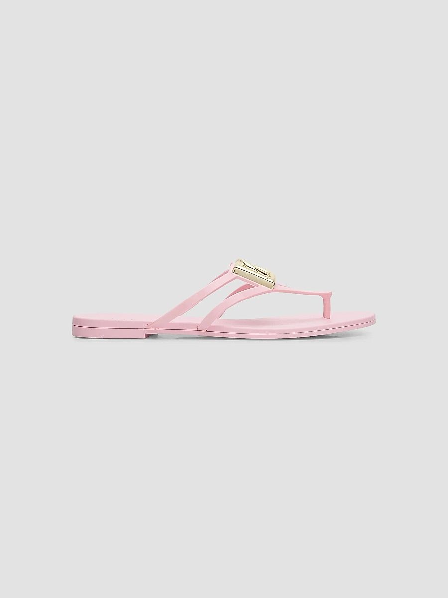 Dolce & Gabbana Women's Logo Jelly Sandals - Pink - Size 12