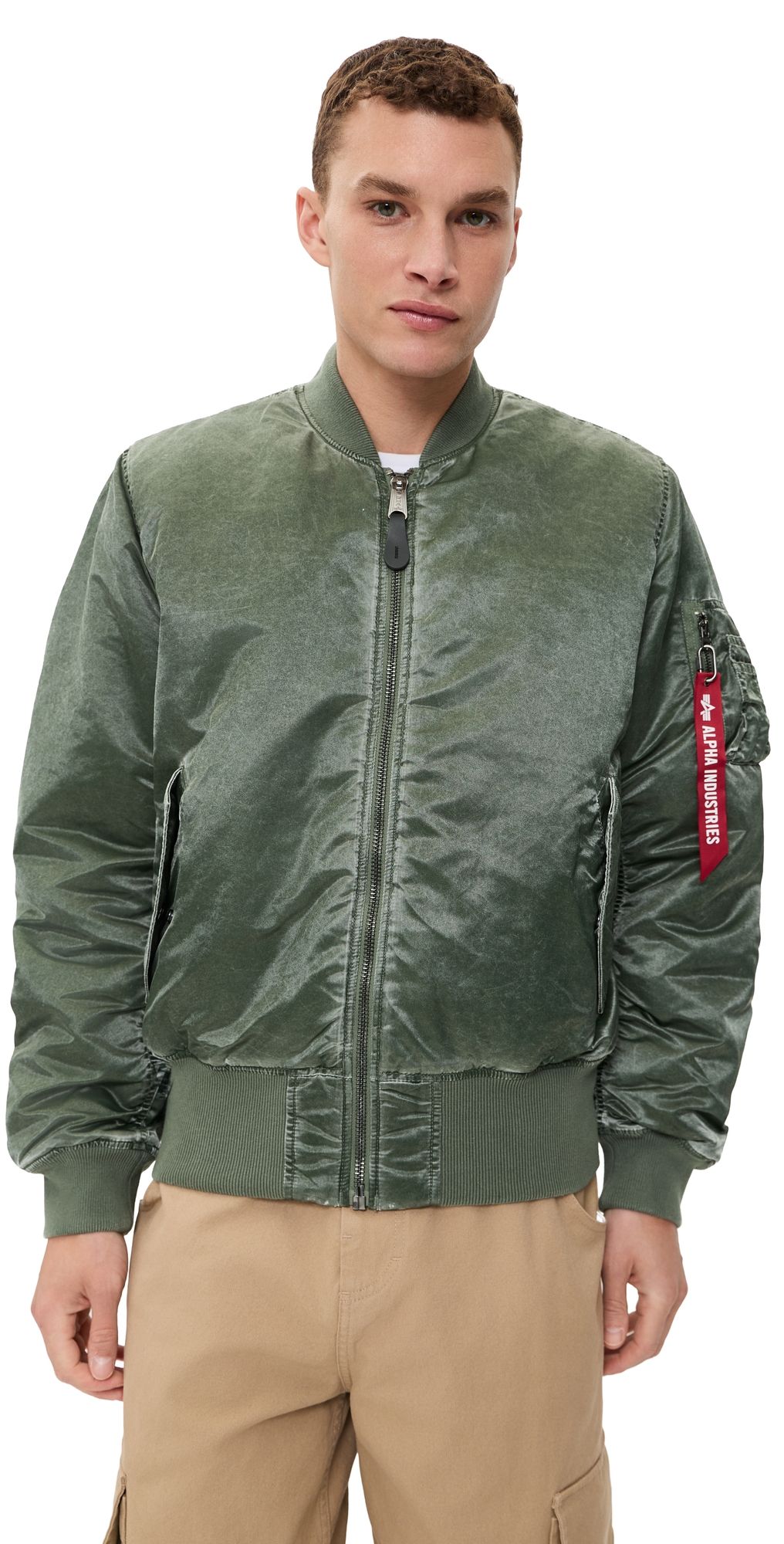 Alpha Industries MA-1 Battlewash Heritage Fit Bomber Jacket Deep Forest S