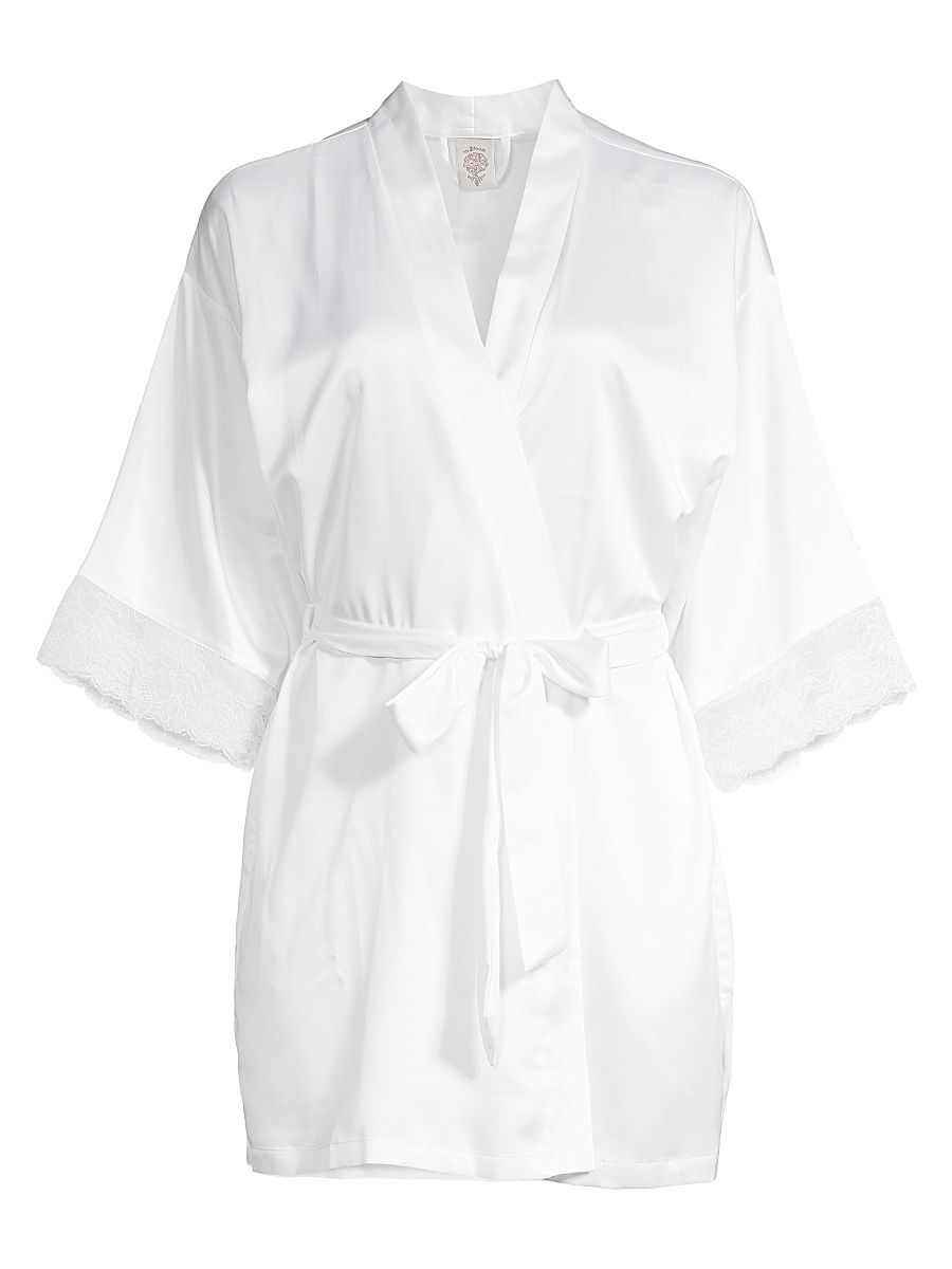 Women's "Mrs" Bridal Wrap Robe - Ivory - Size XL