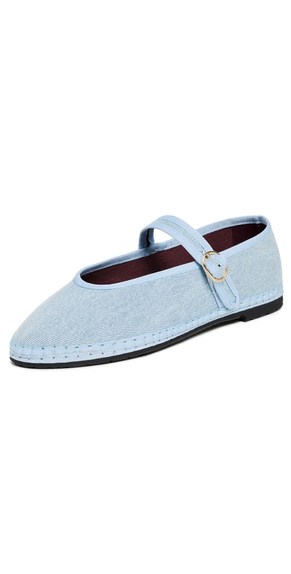 Flabelus Pierre Light Denim Mary Jane Falts Light Denim Blue 41