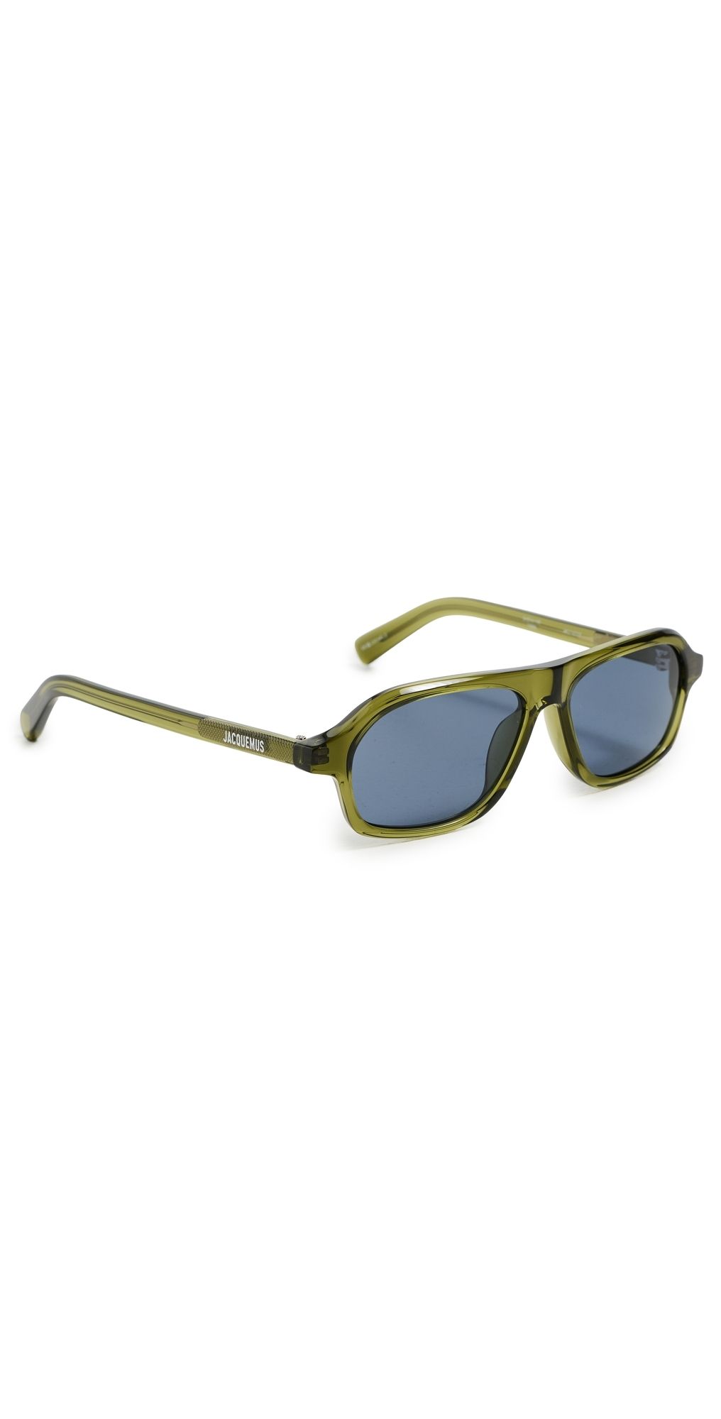 Jacquemus Bcane Sunglasses Khaki/Silver/Dark Navy One Size