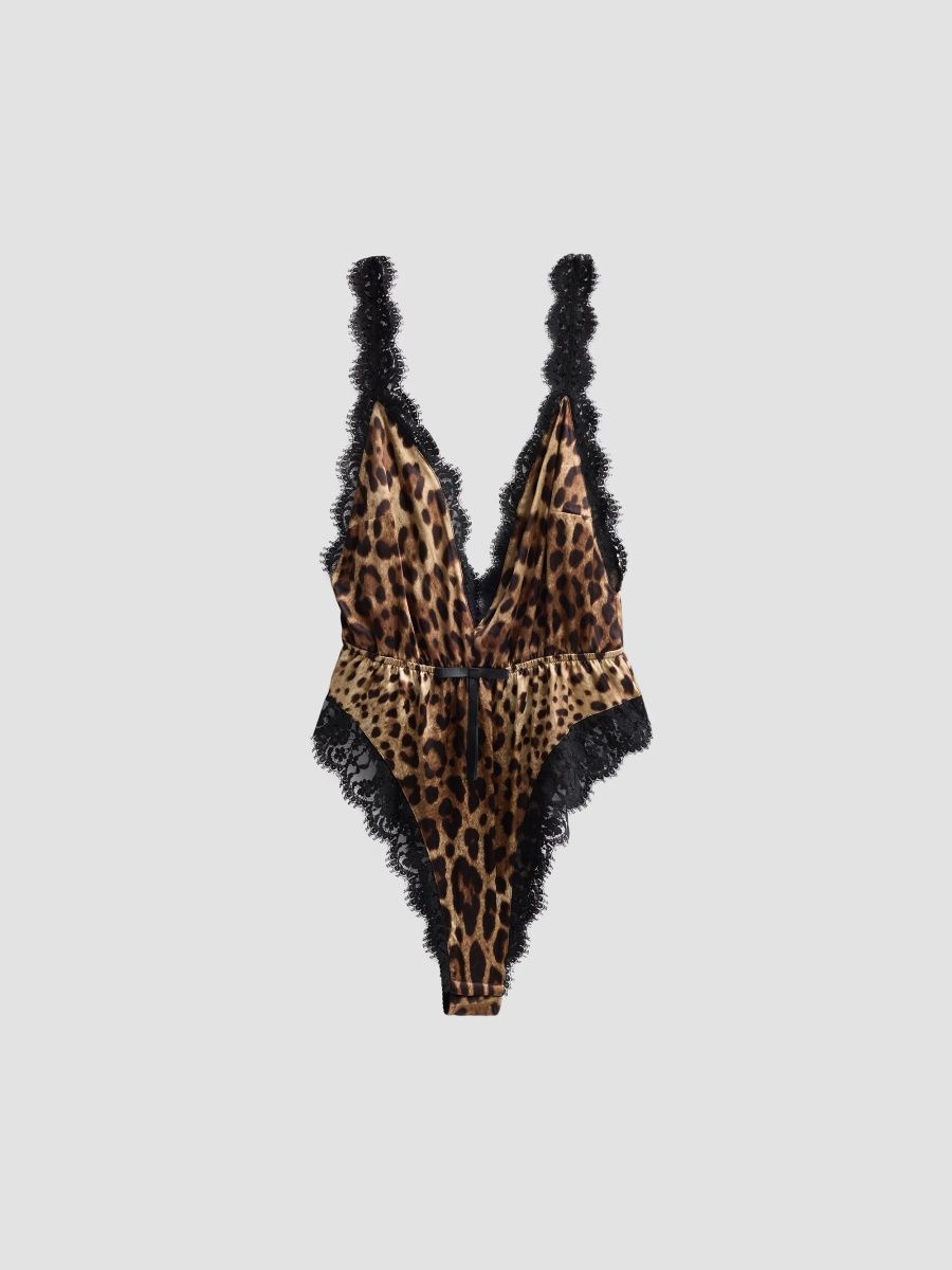Dolce & Gabbana Women's Street Leopard-Print Bodysuit - Leo - Size Large