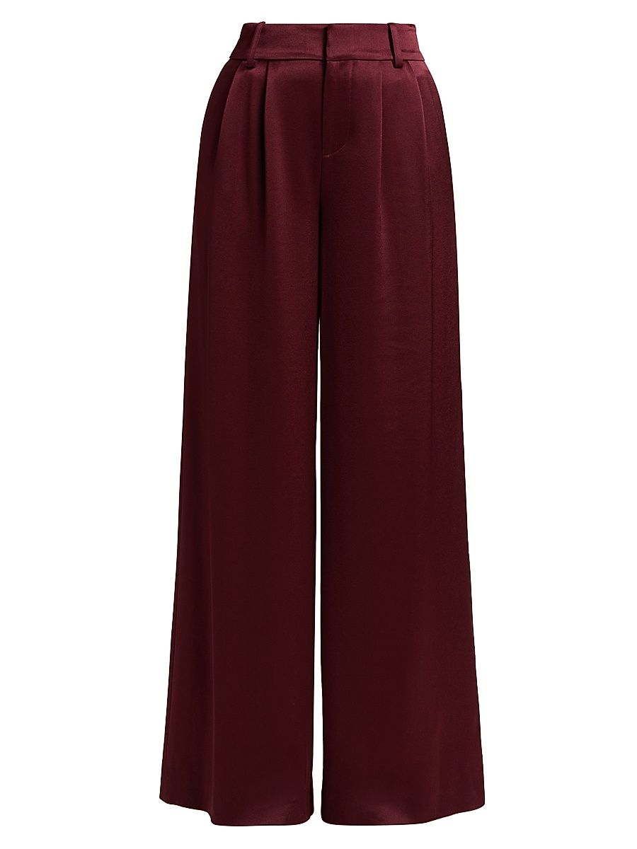 Women's Kennedy High-Rise Pleated Trousers - Oxblood - Size 8