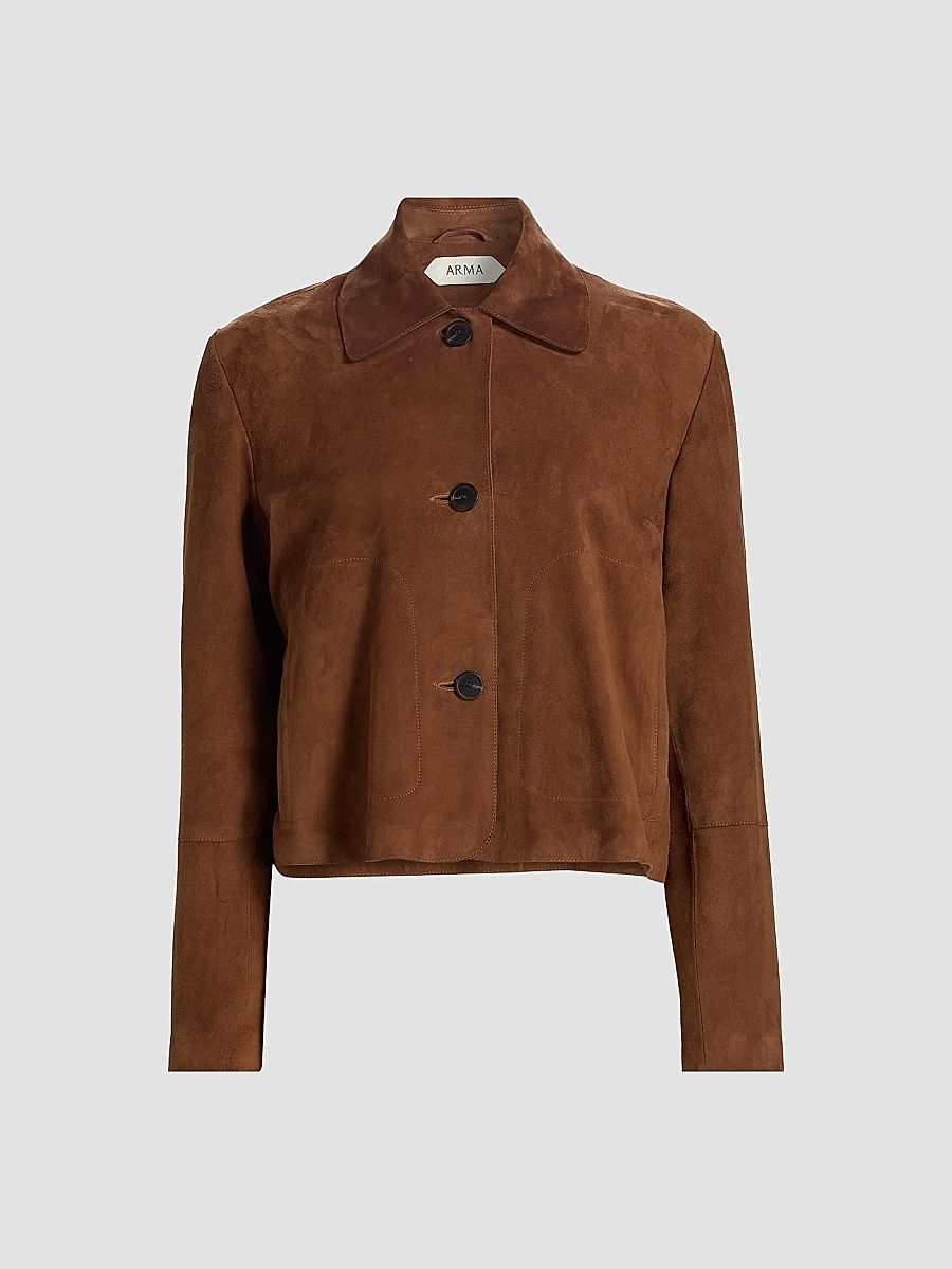 Women's Emy Suede Jacket - Saddle - Size 14